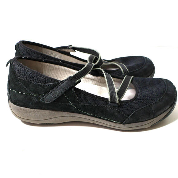 Dansko Hilda Black Suede Mary‎ Janes Flats Z2763 EUR 38 US 7.5 8 Comfort SEE - Picture 1 of 10